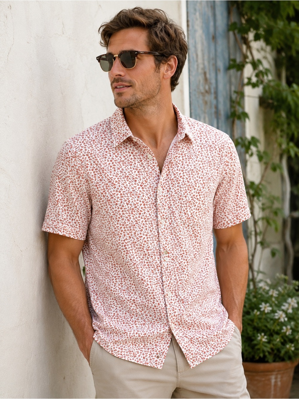 Rails Men's Carson Short-Sleeve Floral Button-Down Shirt L